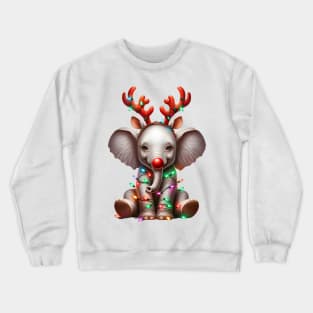 Christmas Red Nose Elephant Crewneck Sweatshirt